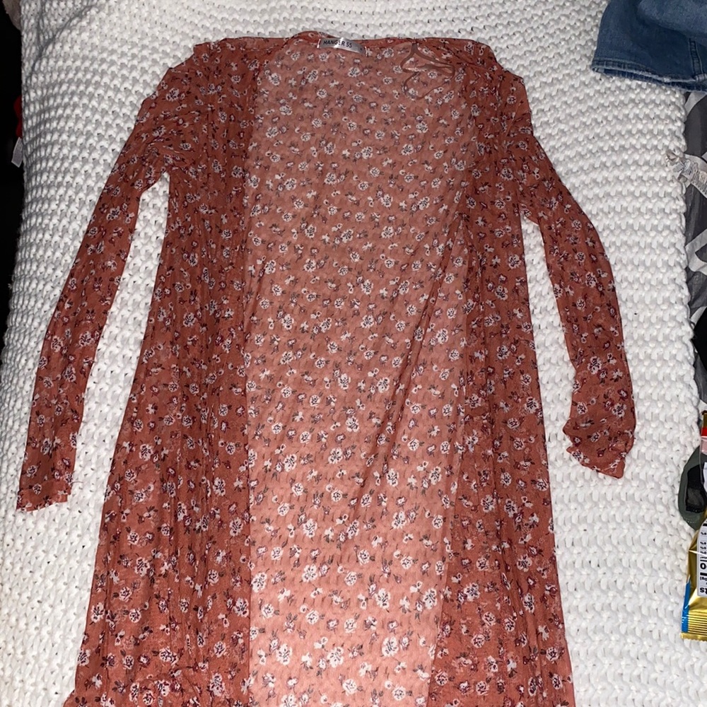 Mesh flower cardigan